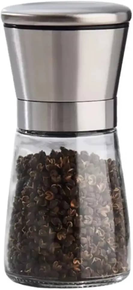 Kit 2 Unidades Moedor de Sal Pimenta Tempero Manual Aço Inox