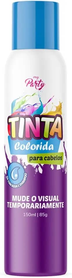 Tinta p/Cabelo spray 150ml, azul neon, MY PARTY, AE2600031