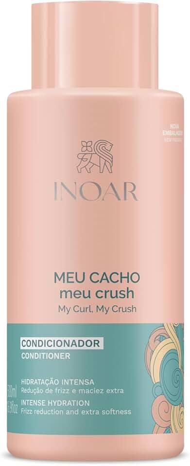 Inoar, Meu Cacho Meu Crush, Condicionador, Hidratação Intensa e Definição para Todos os Tipos de Cachos - 500ml