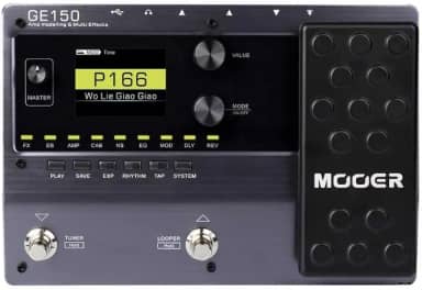 Mooer Pedaleira Multiefeitos GE150, para Guitarra, USB, 200 Presets de Fábrica, Tela LCD 2.4', Impulse Response, Interface de Áudio