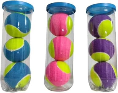 Bola de Beach Tennis (Multicolorido - Rosa, Azul e Roxo) Spin Tropical Tubo Com 03 Unidades