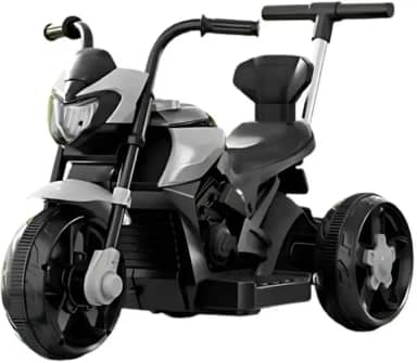 Moto Esportiva Mini Infantil Elétrica 6V com Controle Remoto, Luzes, Sons, Bateria Recarregável, Empurrador Dirigível e Rodas Resistentes – Suporta até 30Kg