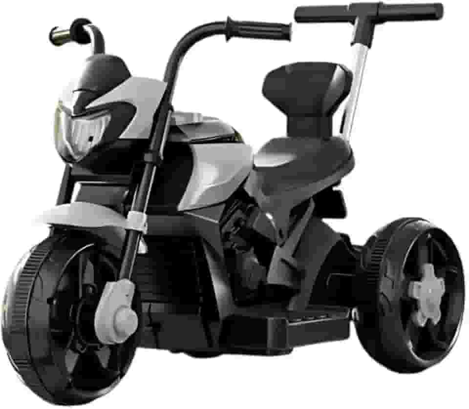 Moto Esportiva Mini Infantil Elétrica 6V com Controle Remoto, Luzes, Sons, Bateria Recarregável, Empurrador Dirigível e Rodas Resistentes – Suporta até 30Kg