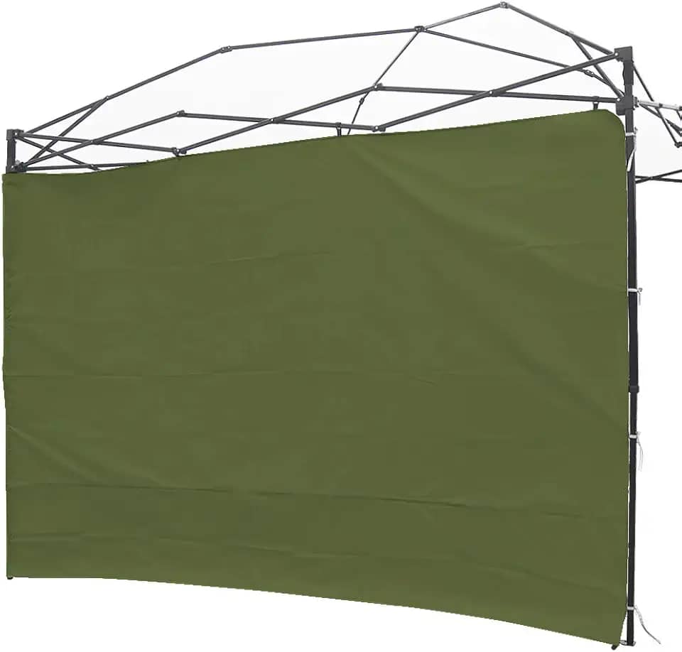 Tenda de parede lateral à prova d'água para gazebos pop-up de perna reta de 3 x 3 m, toldos instantâneos ao ar livre, 1 peça, apenas verde