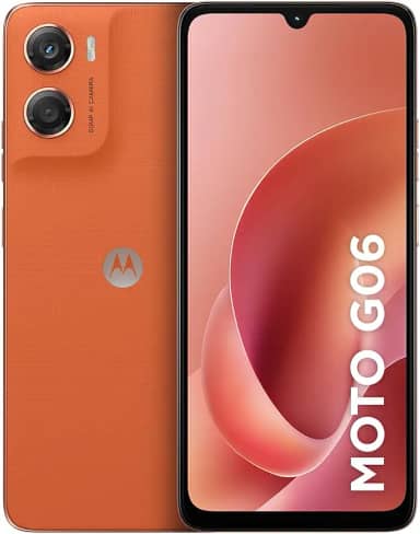 Smartphone Motorola Moto g06-128GB 12GB (4GB RAM + 8GB Ram Boost) e Camera 50MP com AI Bateria de 5200 mAh Tela 6.9' - Laranja