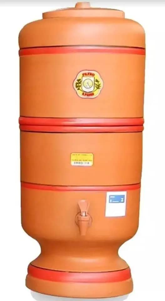 Filtro De Barro São Pedro 6 Litros com 2 Boias e 2 Velas Tripla Ação