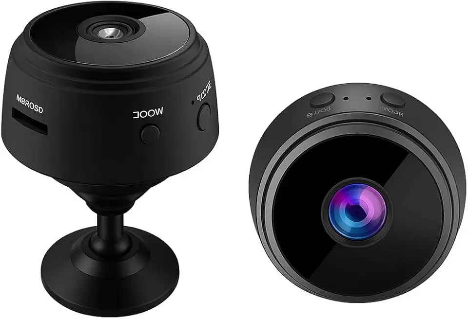 Mini Câmera de Segurança Wi-Fi com Visão Noturna HD, Gravação por Movimento – Segurança Portátil, Discreta e Sem Fios para Casa, Escritório ou Viagens