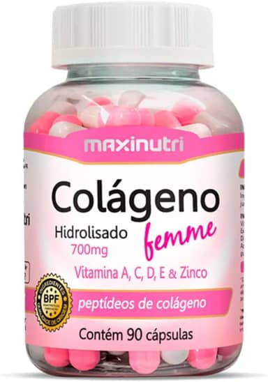 Colágeno Hidrolisado Femme 700mg (90 caps) - MaxiNutri, MaxiNutri