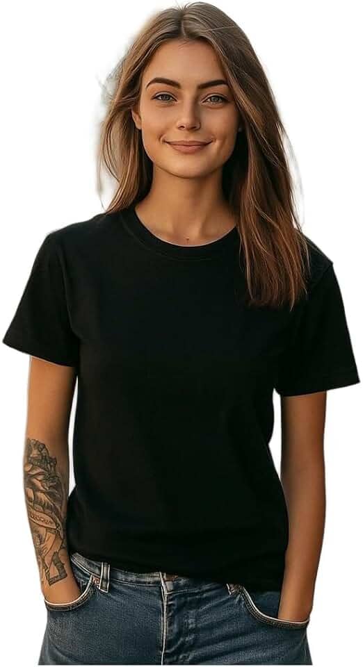 Camiseta Básica Feminina Lisa 100% Algodão Premium Confort