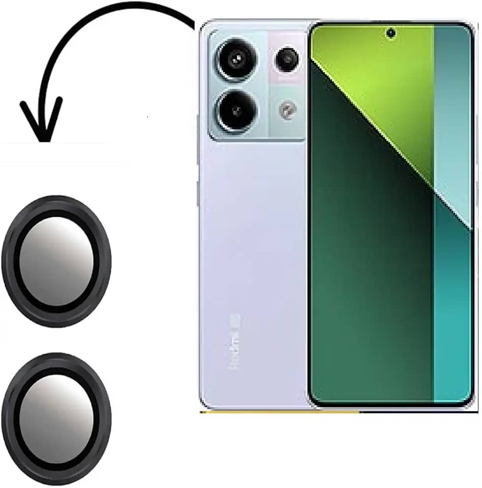 Película da Câmera Lisa (Kit 02 Pç) Câmera Lente Para Xiaomi Redmi Note 13 Pro 5G