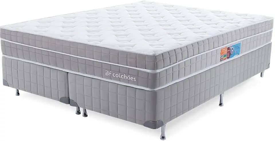 Cama Box com Colchão Queen Premium Molas Ensacadas com Espuma D33 Astronasa 158x198cm BF Colchões