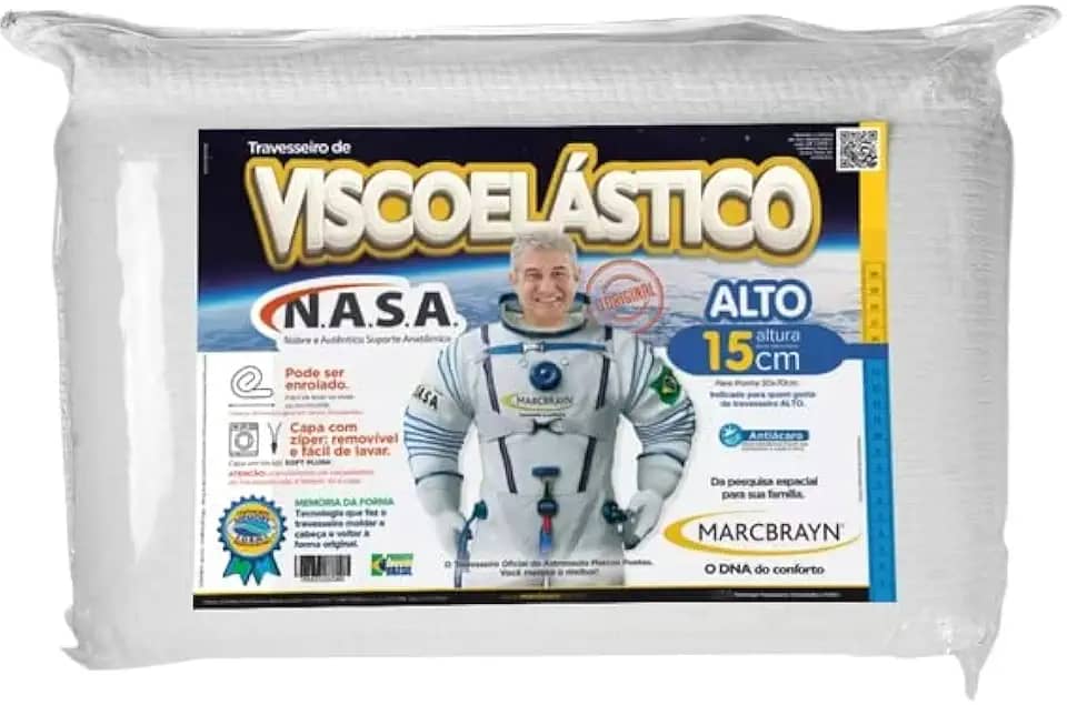 Travesseiro MarcBrayn Nasa Alto 15cm - 101013