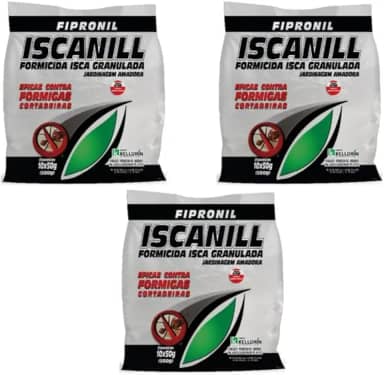 3 Pacotes Iscanill Isca Granulada Para Formigas Cortadeiras Formicida kelldrin 10x50g (1,5kg)