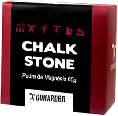 Chalk Stone - 1 unidade em pedra de Carbonato de Magnésio (65g) - material antiescorregamento - Magnesio em pedra para escalada ginastica e levantamento de peso calistenia lpo cross fit