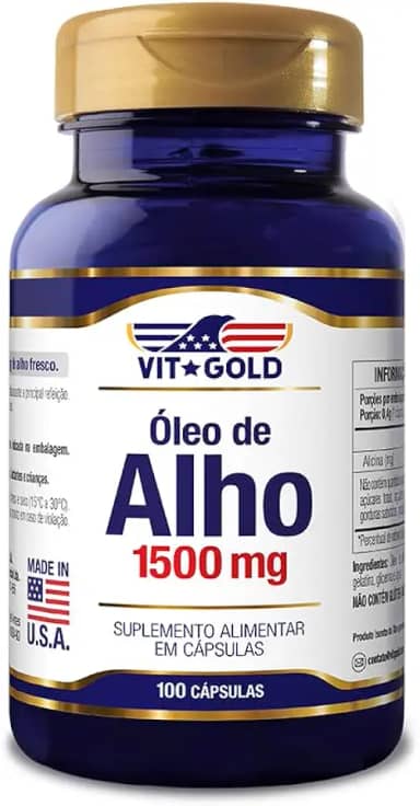 Óleo de Alho 1500mg Vitgold 100 cápsulas