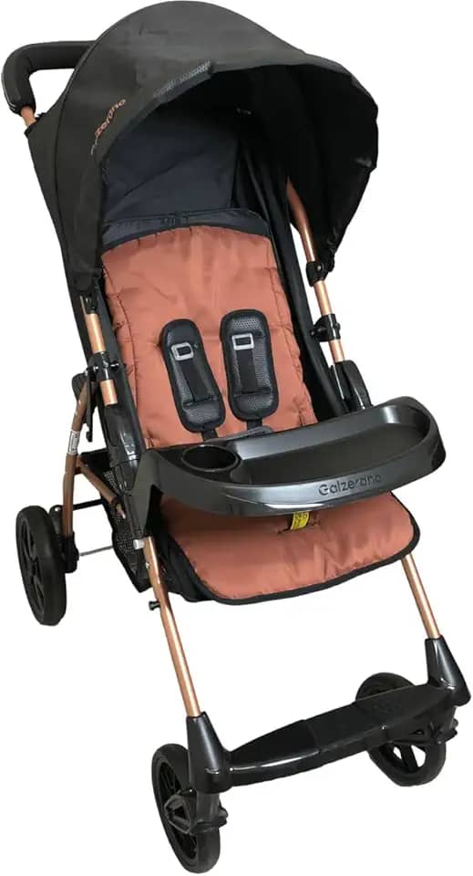 Carrinho de Bebe para Passeio Berço Galzerano Romano Terracota