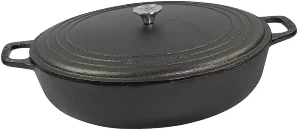 Panela Paella 36 cm Com Tampa de Ferro Fundido