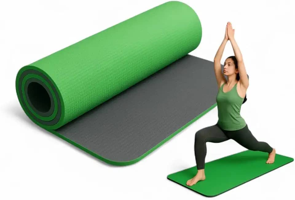 Tapete de Yoga Dupla Camada EVA 6mm Antiderrapante Pilates Fitness Ginástica