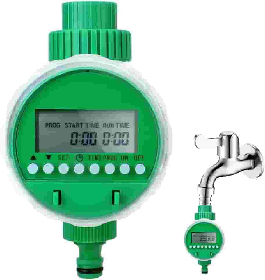 Reamfit Temporizador Irrigação Digital Programável Automático para Economia de Água em Jardins Domésticos, Estufas e Agricultura com Tela de Cristal Líquido
