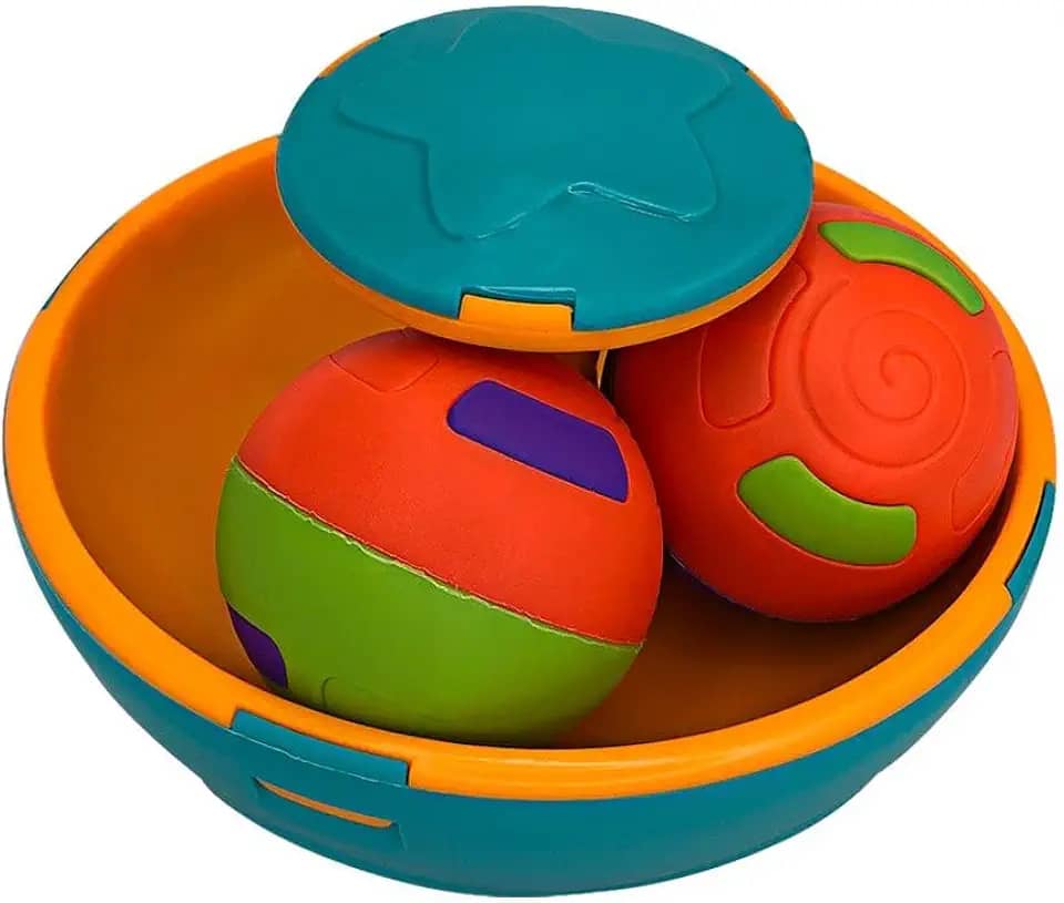 Pião Gira Ball com 2 Bolinhas Chocalho