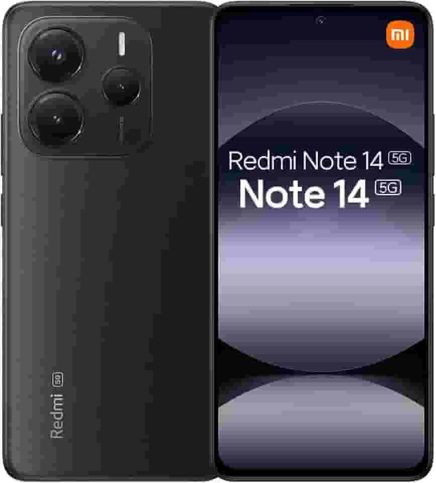 Smartphone Xiaomi Redmi Note 14 5G NFC Midnight Black (Preto) 8GB RAM 256GB ROM