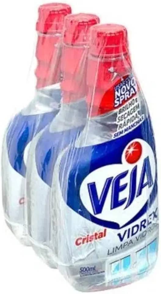 Veja Limpa Vidros Cristal Vidrex 500Ml Pack C/3