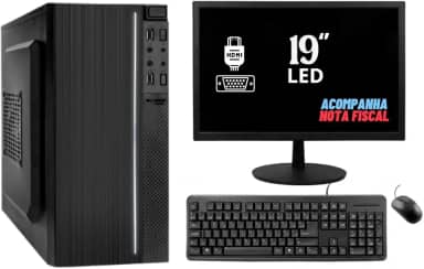 COMPUTADOR PC COMPLETO INTEL 3ª GERAÇÃO 8GB RAM SSD 240GB MONITOR 19''