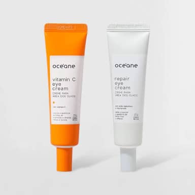 Kit Creme Para Área Dos Olhos com Vitamina C + Creme Para Área Dos Olhos com Vitamina Niacinamida (2 Produto)