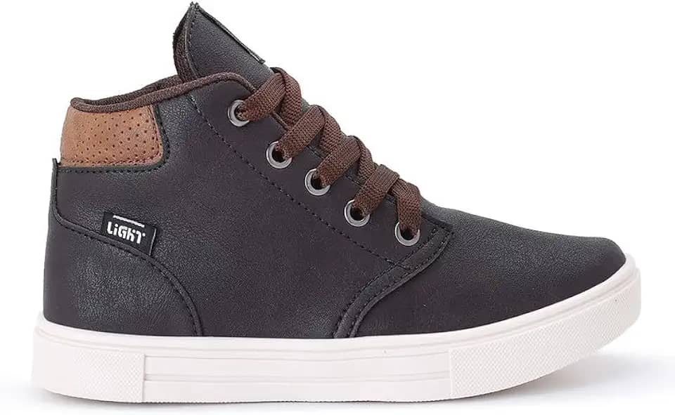 Tenis Botinha Infantil Meninos Casual Cano Alto Confortavel