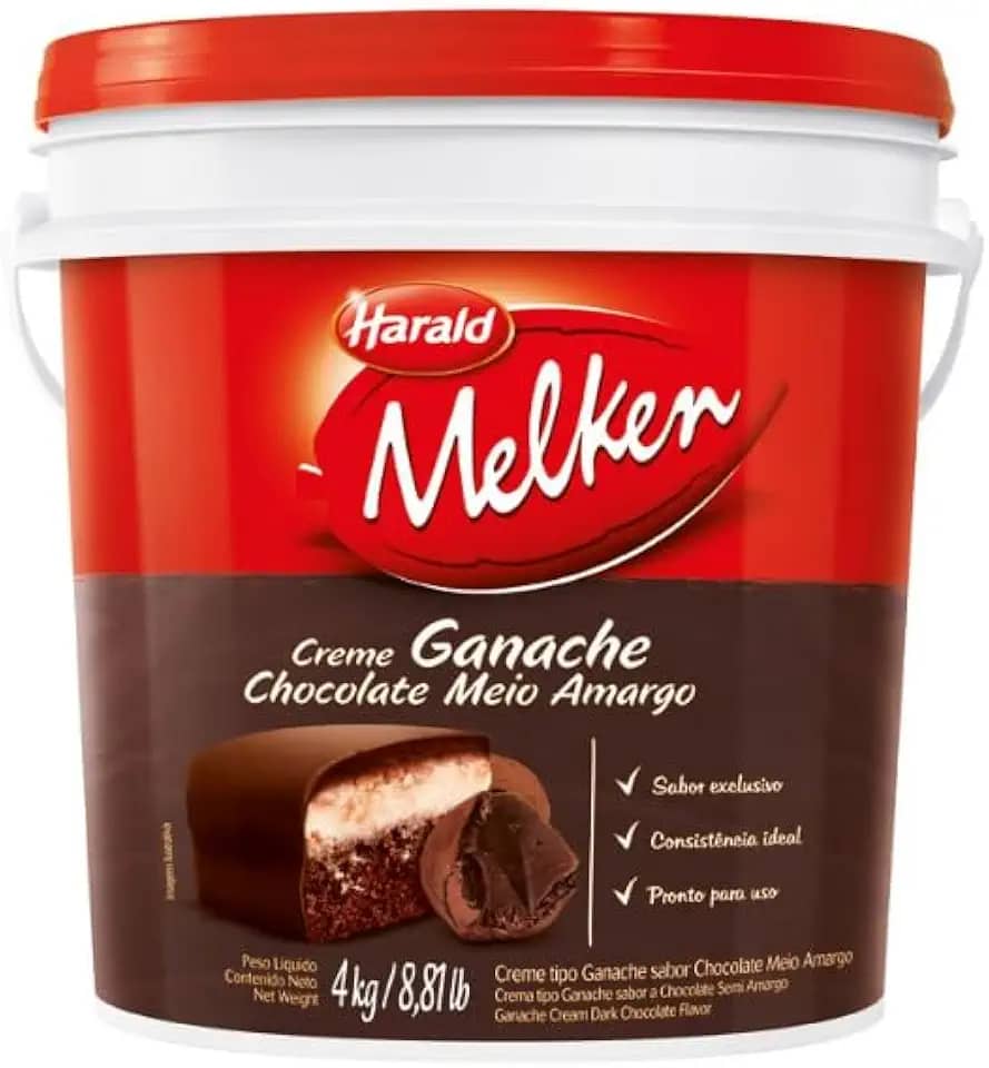 CREME GANACHE CHOCOLATE MEIO AMARGO HARALD C/ 4 KG