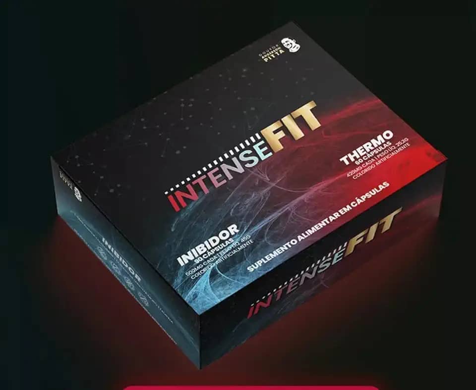 Intense Fit Inibidor de Apetite Dupla Ação 500mg+420mg – L-Fenilalanina+Quitosana+Laranja Moro+Psyllium+Espirulina+Picolinato de romo+Taurina+Colina+Guaraná+Cafeína+Carnitina+Termogênico- 150 cápsulas