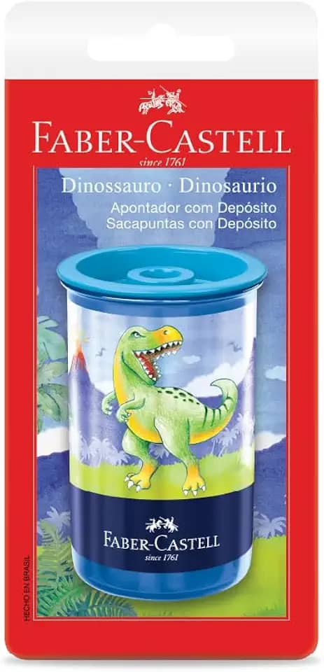 Apontador com Depósito, Dinossauro, Faber-Castell, SM/123DINOZF