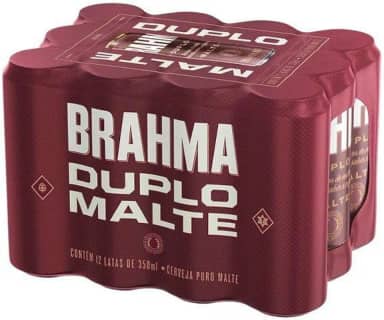 Pack Cerveja Brahma Duplo Malte Lata Sleek - com 12 unidades 350ml