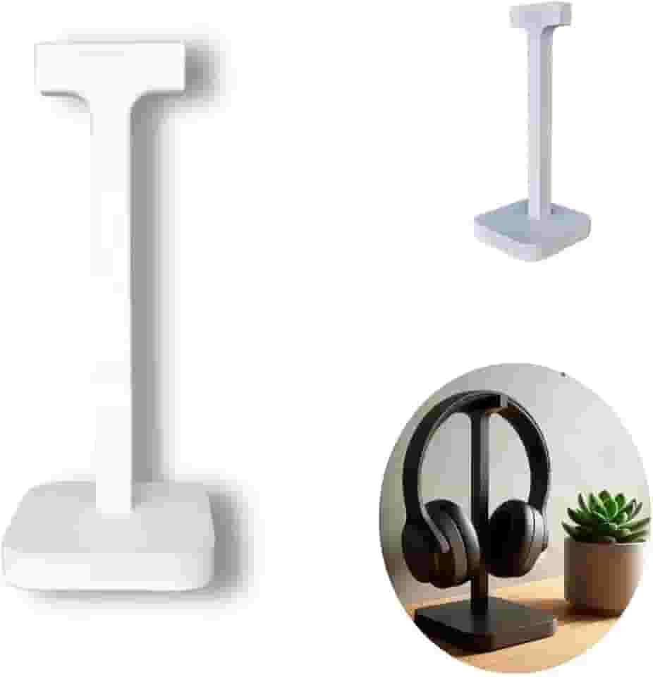 Suporte Porta Headphone/Headset E Fone De Ouvido Para Mesa (Branco)