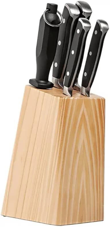 Conjunto Facas 6 Peças com Cepo Infinity, Brinox, 2519/115, Aço Inox