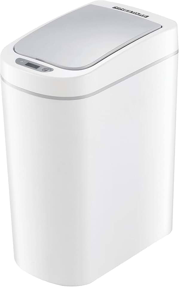 Lixeira automática para banheiro NINESTARS AMZ-7-2, 7 litros, branco