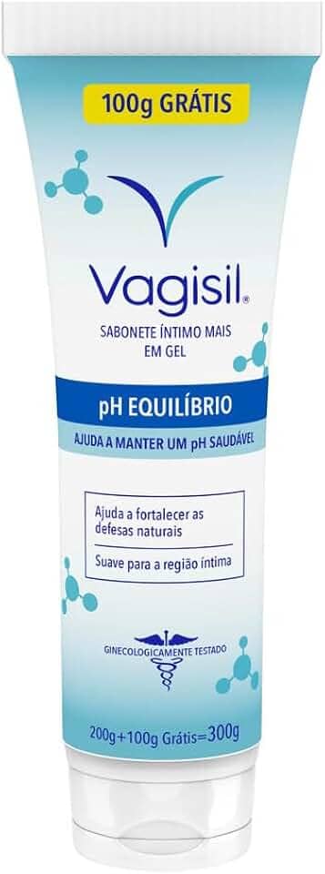 Vagisil Sabonete Líquido Íntimo Feminino em Gel, pH Equilíbrio, Fortalece Defesas Naturais da Zona Intima, Fragrância Suave, 300g