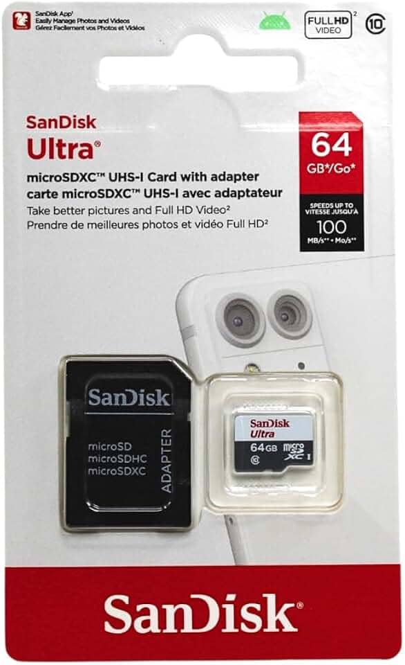 Cartao de Memoria Sandisk Ultra Microsdxc Uhs-I Card With Adapter – 64Gb
