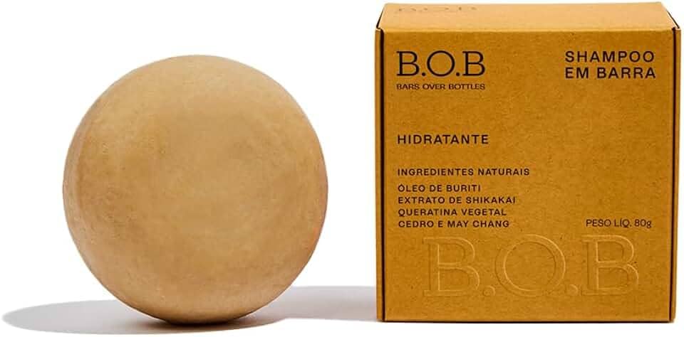 B.O.B Shampoo em Barra Hidratante, 80G