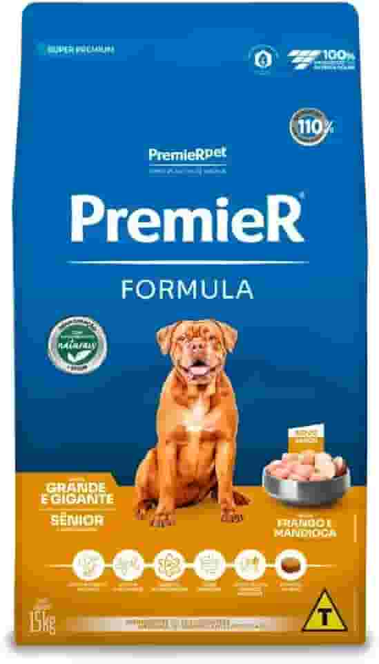 Ração Premier Formula Cães Sênior Portes Grande E Gigante Sabor Frango 15kg