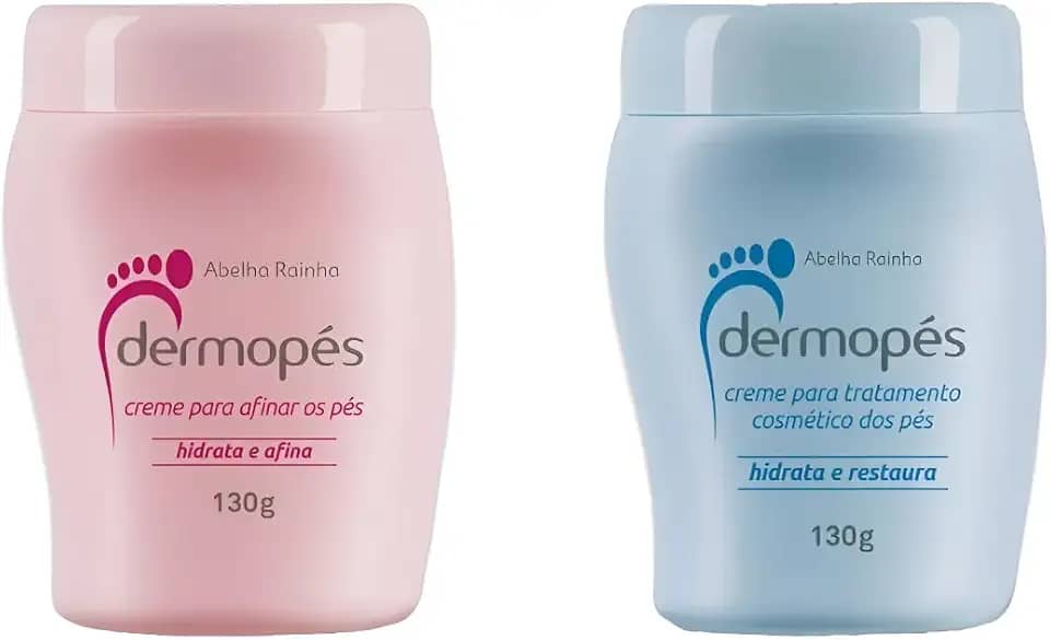 Kit 2 Dermopes para os pes, 1 hidrata e restaura 130g, 1 hidrata e afina 130g