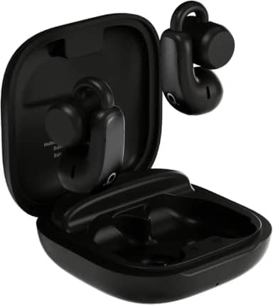 Fone de Ouvido Bluetooth Basike, Fone sem fio Bluetooth 5.3 com clipe, Condução Óssea, Cancelamento de Ruído, IPX5, Reprodução 28 Horas, Compatível com iOS, Android para Corrida e Fitness (Preto)