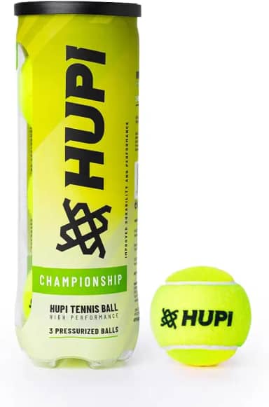 Bola de Tênis HUPI Championship Tubo com 03 - Bolas de Tênis High Performance