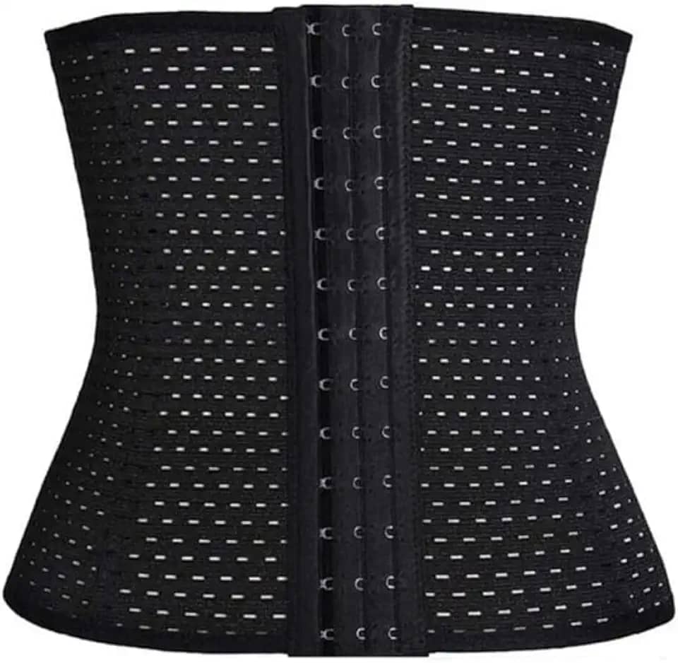 Cinta Modeladora Feminina Premium DUPIN – Compressão Ajustável para Barriga Definida – Preta Elegante