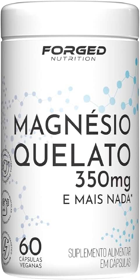 Magnésio Quelato 350mg 60 Vegan Caps - Forged Nutrition