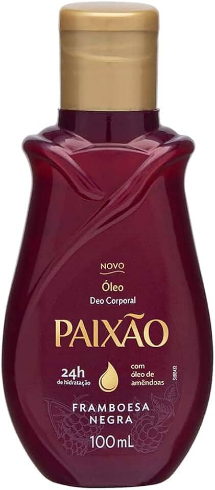 Paixão Óleo Corporal Framboesa Negra Com Ação Desodorante Tamanho: 100 Ml (Pacote De 1)