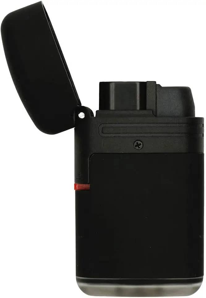 Isqueiro maçarico 2 chamas NERONE Double Jet preto