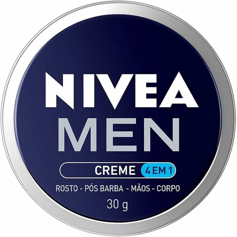 NIVEA MEN Creme Masculino 4 em 1 30g - Hidratação intensa, evita ressecamento, com vitamina E, textura creme, rápida absorção