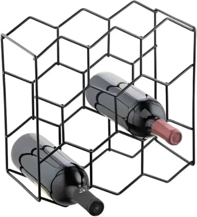 Adega Colmeia 8 Garrafas Preto Forma Inox