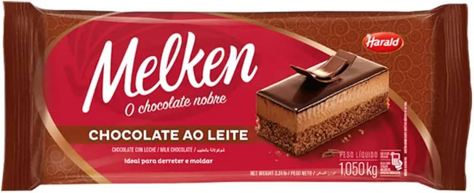 Barra de Chocolate Melken Ao Leite 1,05kg - Harald